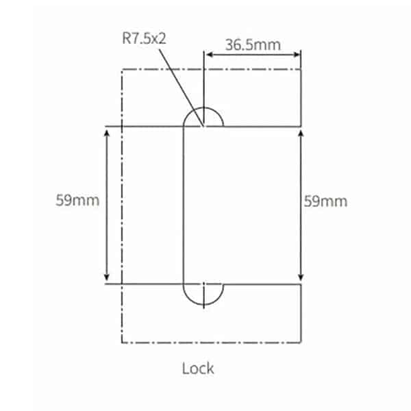 Elite Crest Swing Door Privacy Latch - Glass to Wall (IL700C)