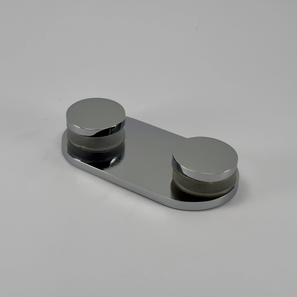 Modern 180° Round Glass to Glass Shower Bracket (MBR180D/B)