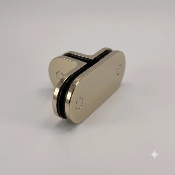 Modern 90°/180° Round Glass to Glass Shower T Bracket (MBR90/180)