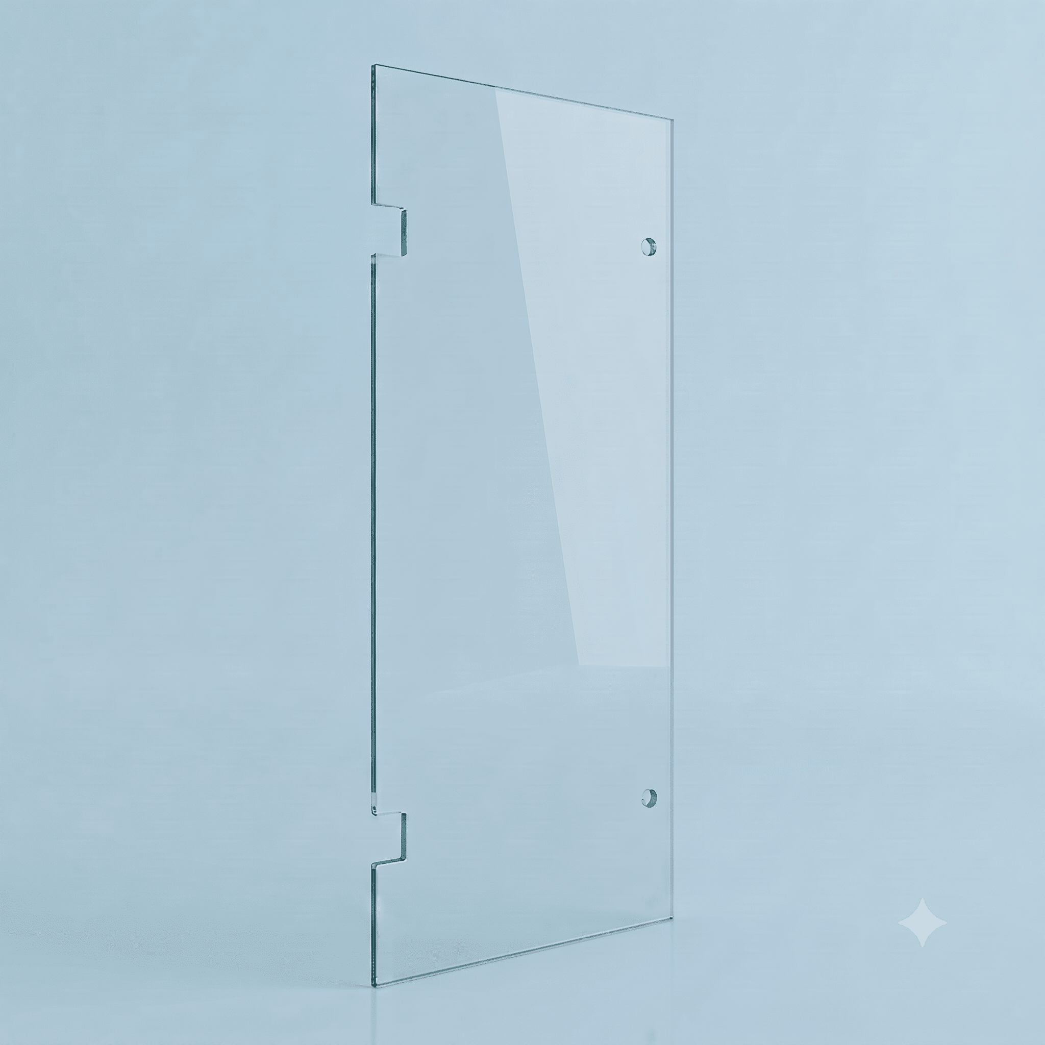 Modern Shower Hinged Fixed Panel with Bracket Holes