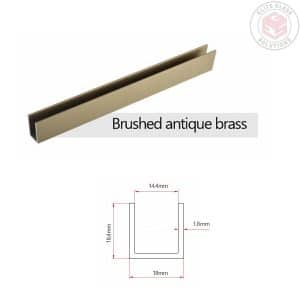 Elite Aluminium Frameless Shower Channel Section (CH18)
