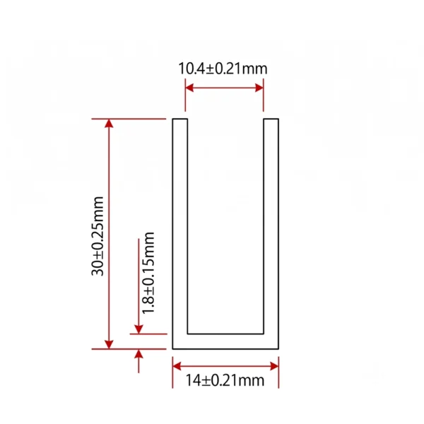 Elite Aluminium Frameless Shower Channel Section (CH30)