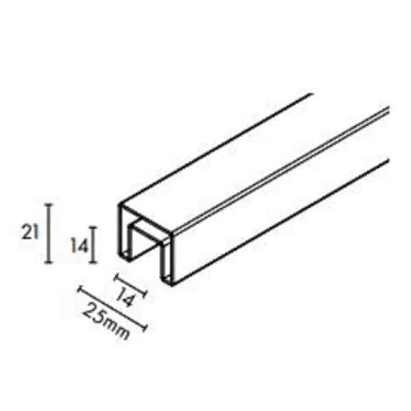 Elite Rectangular Top Rail (EH.TOPRAIL.SQ)