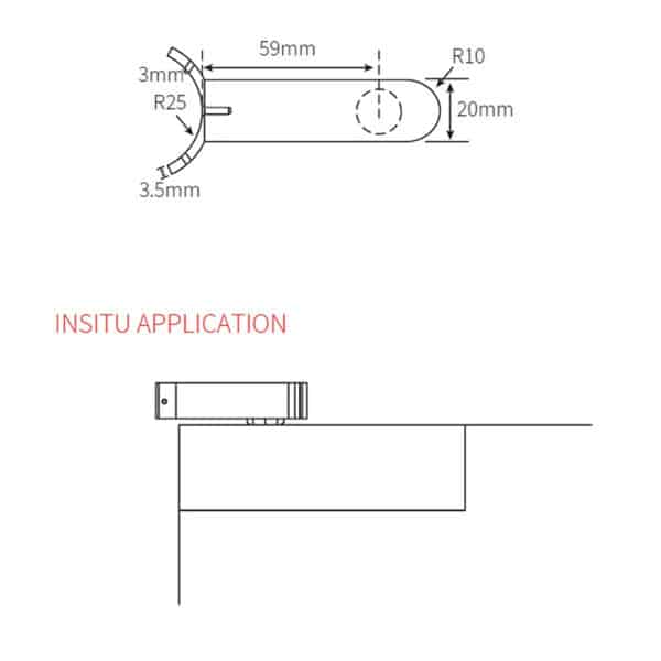 Elite Patch to Ø50mm Post Pool Gate Pivot Arm