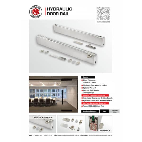 Elite Hydraulic Locking Bottom Door Rail (HPDRWL)