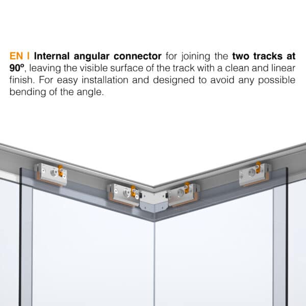 Saheco Vaho Angular 90° Sliding Shower Screen Hardware Kit (SV-X50 A90)