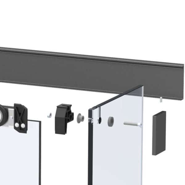 Saheco Vaho Fixed Glass Mounting Bracket - Left (SV-X50 GMBL)