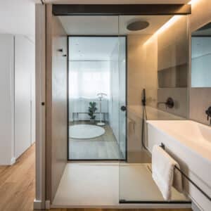 Saheco Vaho Wall to Wall Sliding Shower Screen Hardware Kit (SV-X50 W)