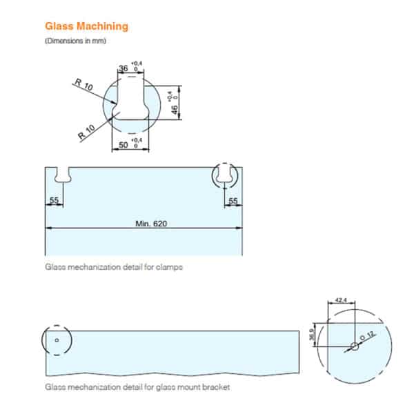 Saheco Aqua Glass Sliding Shower Screen Hardware Kit (SV-AQUA)