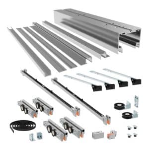 Saheco SV-T Pro X110 Frameless Glass Sliding Door Hardware Kit