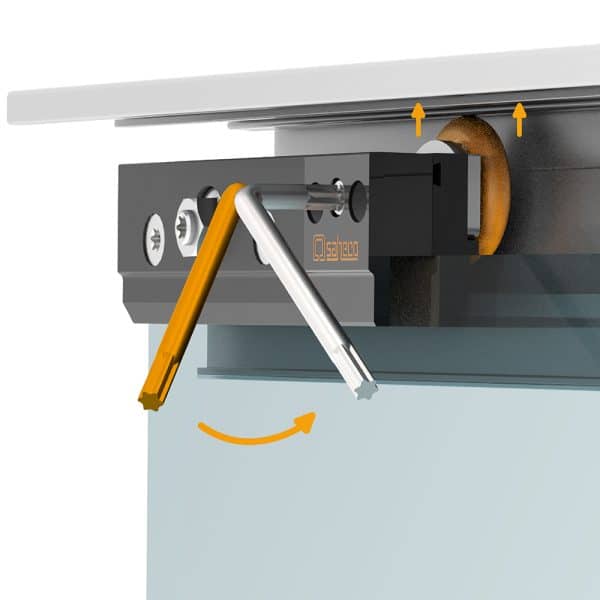 Saheco SV-Q110 BLOQ Glass Sliding Door Hardware Kit
