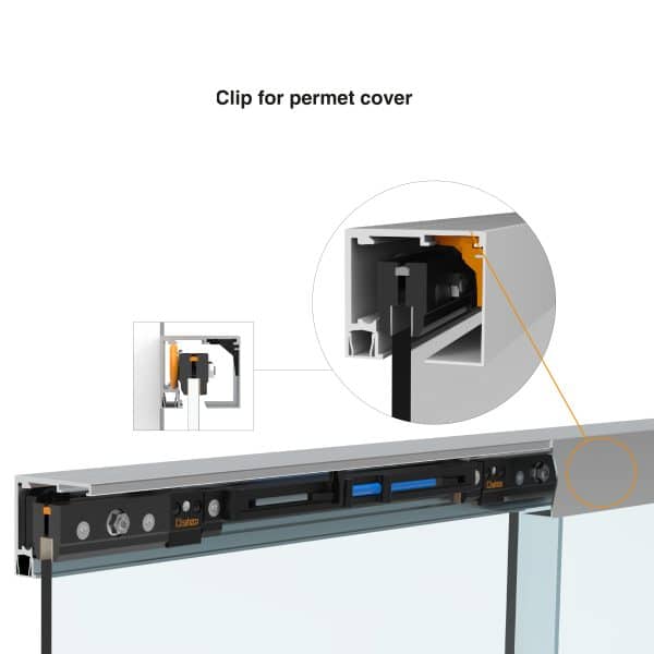 Saheco SV-Q110 BLOQ Glass Sliding Door Hardware Kit