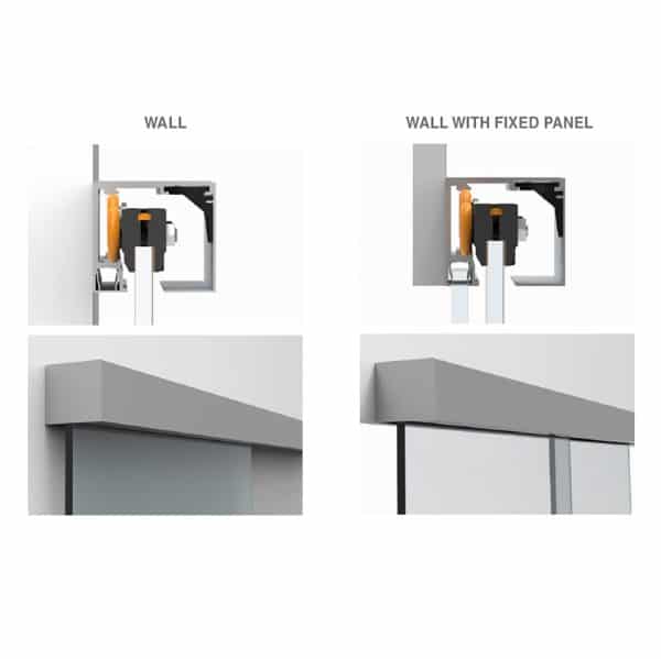 Saheco SV-Q110 BLOQ Glass Sliding Door Hardware Kit