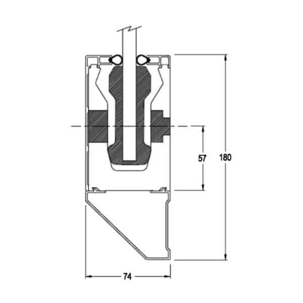 Posi-Glaze Side Fix Balustrade Channel Kit including Bottom Cladding