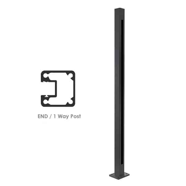 Atlas End Glass Post