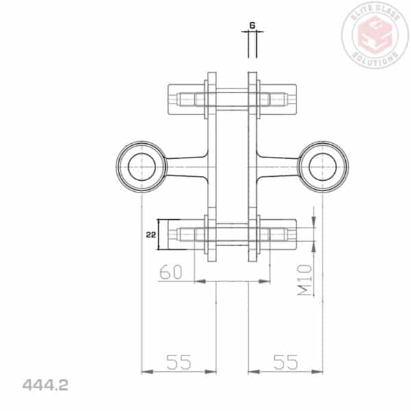 Elite 2-Way Light Duty Fin Fix Spider Fitting (444/2)