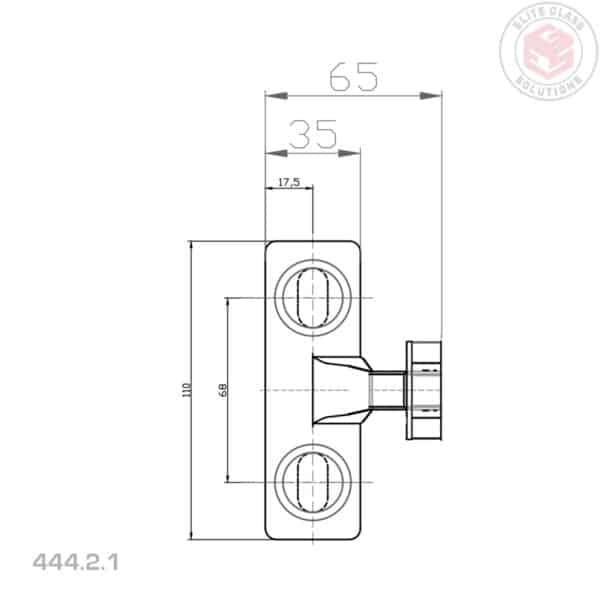 Elite 2-Way 1-Side Light Duty Fin Fix Spider Fitting (444/2/1)