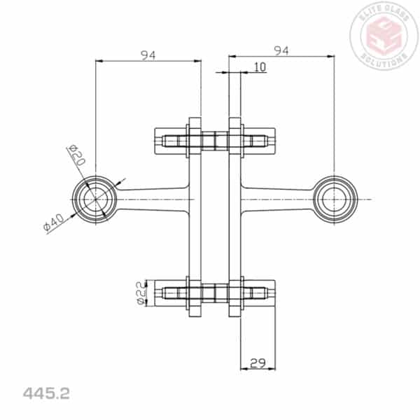Elite 2-Way Heavy Duty Fin Fix Spider Fitting (445/2)