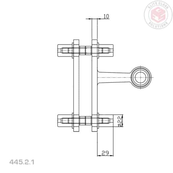 Elite 2-Way 1-Side Heavy Duty Fin Fix Spider Fitting (445/2/1)