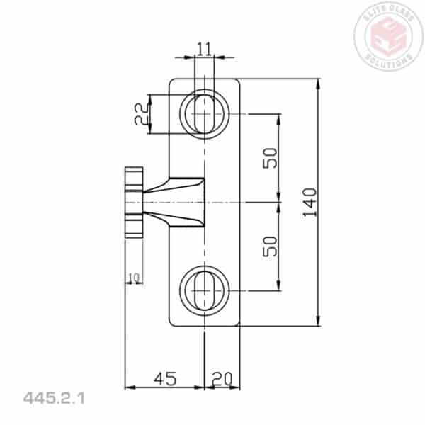 Elite 2-Way 1-Side Heavy Duty Fin Fix Spider Fitting (445/2/1)