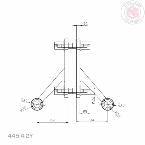 Elite 2-Way Heavy Duty Fin Fix Spider Fitting (445/4/2Y)
