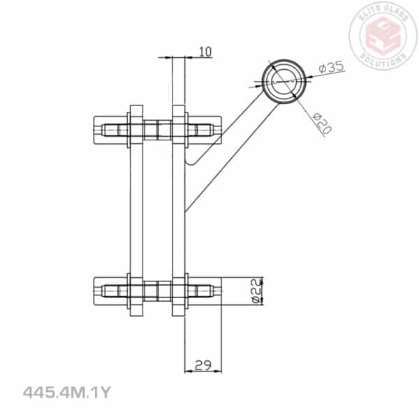 Elite 2-Way 1-Side Heavy Duty Fin Fix Spider Fitting (445/4/1Y)