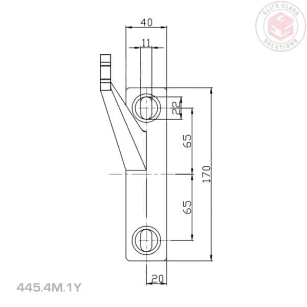 Elite 2-Way 1-Side Heavy Duty Fin Fix Spider Fitting (445/4/1Y)