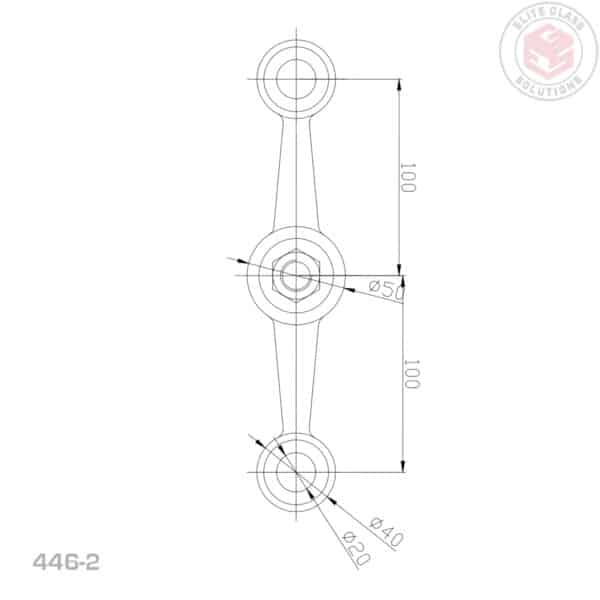 Elite 2-Way Heavy Duty Post Fix Spider Fitting (446/2)