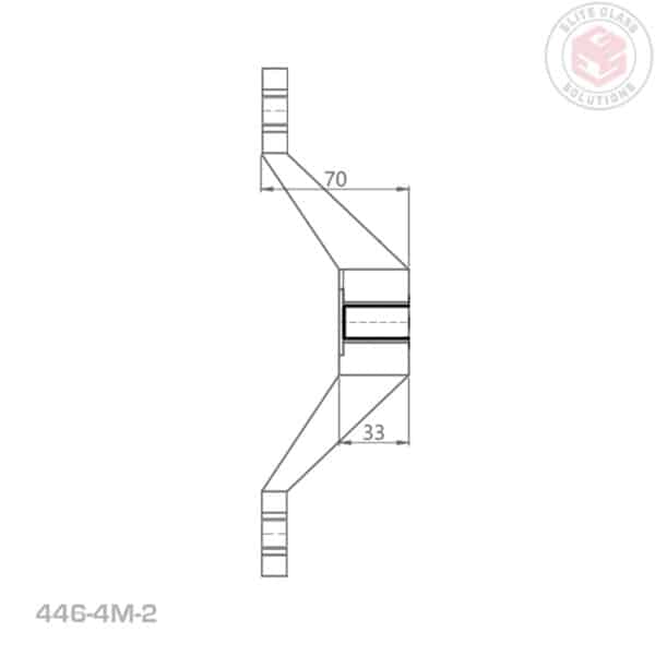 Elite 4-Way 1-Side Heavy Duty Post Fix Spider Fitting (446/4/2)