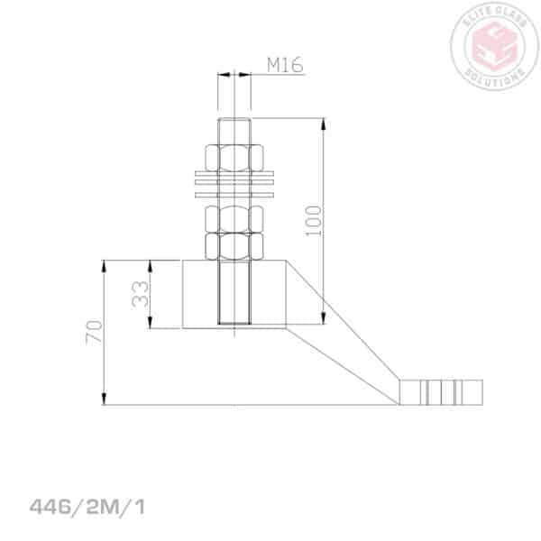 Elite 1-Way Heavy Duty Post Fix Spider Fitting (446/2/1)