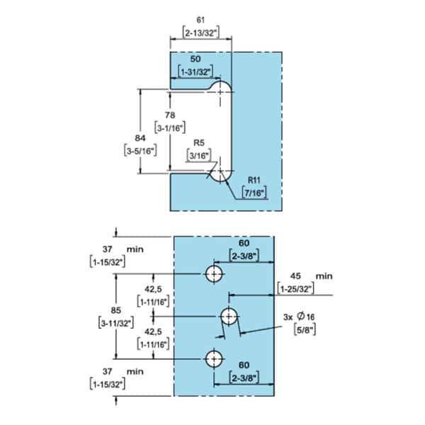 Casma Latus Hydraulic 90° Glass to Glass Hinge