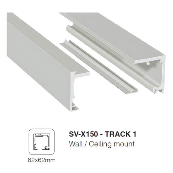 Saheco SV-X150 Frameless Glass Sliding Door Hardware Kit