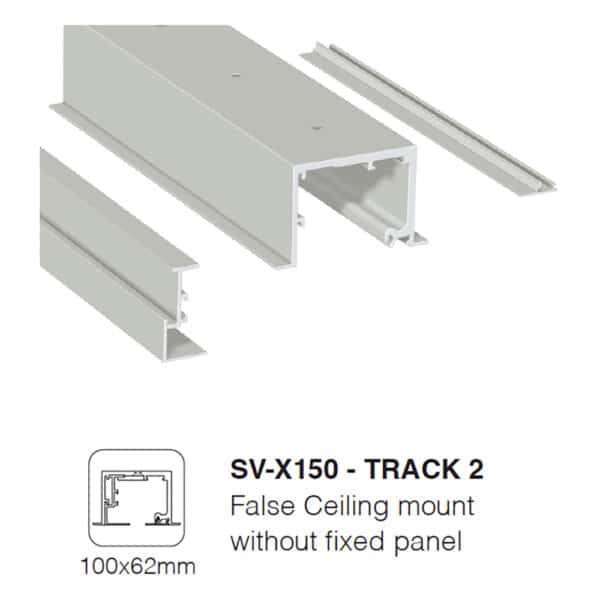 Saheco SV-X150 Frameless Glass Sliding Door Hardware Kit