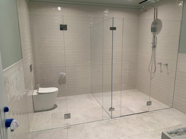 Modern-Elite 90°/180° Square Glass to Glass Shower T Bracket (MBS90/180-SBT180.SQ)