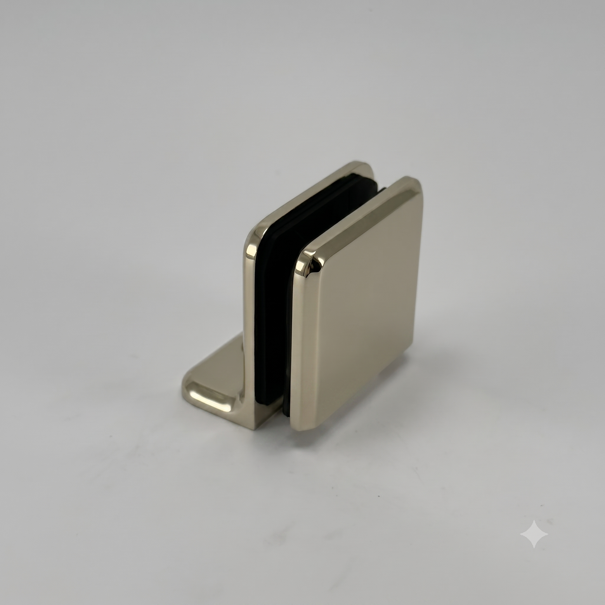 Modern Bevel 90° Glass to Wall/Floor Shower Bracket (BMBS90SF)