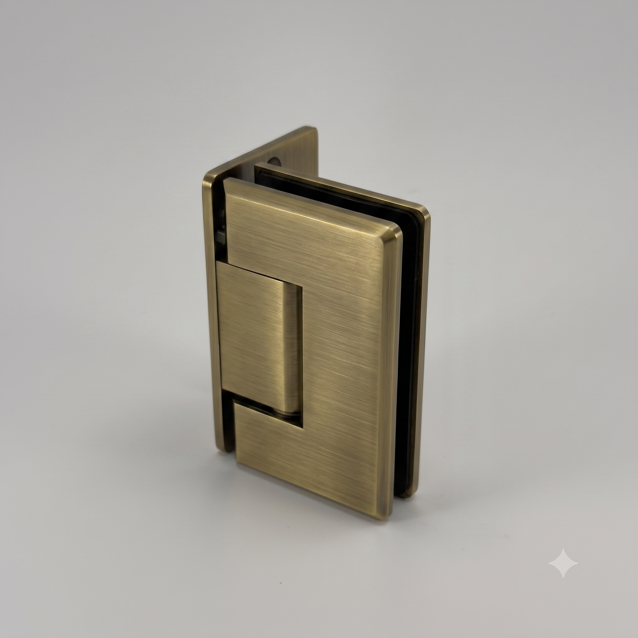 Modern Bevel Glass to Wall Heavyweight Shower Hinge (BMF1-L3)