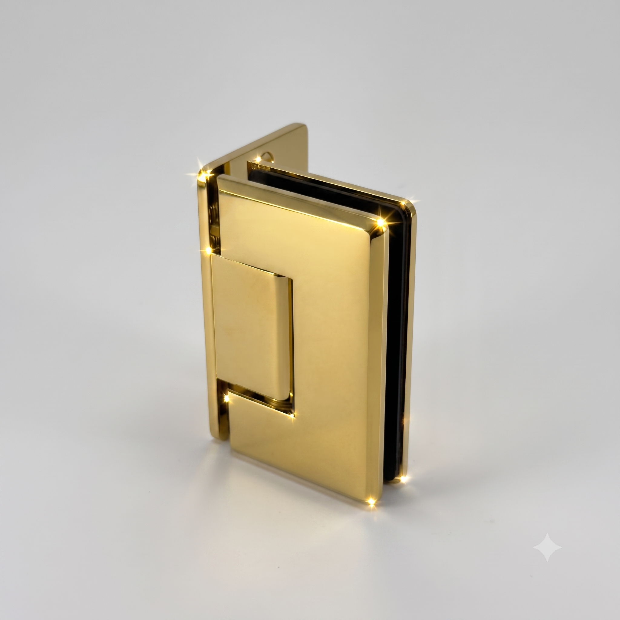 Modern Bevel Glass to Wall Heavyweight Shower Hinge (BMF1-L3)
