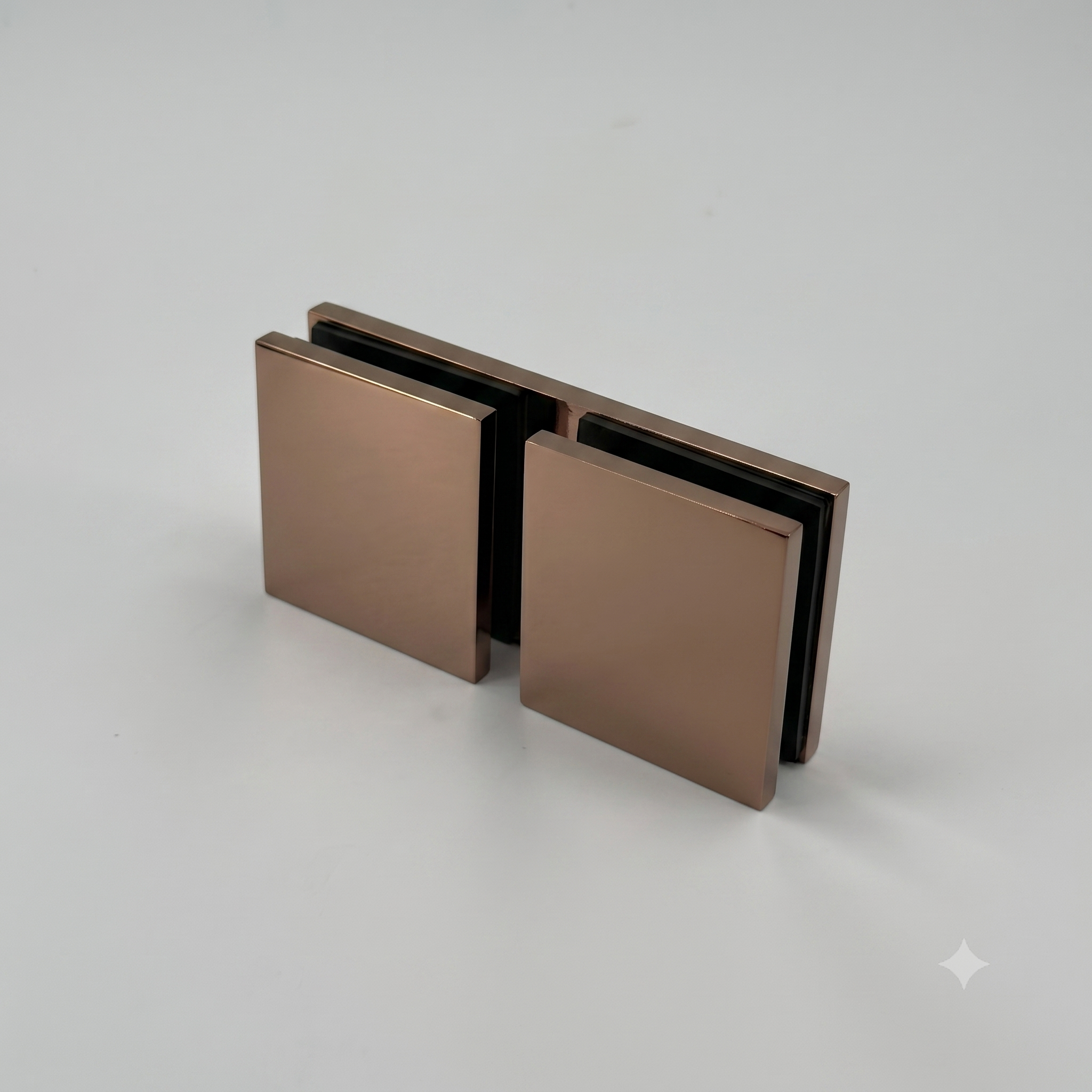 Modern 180° Square Glass to Glass Shower Bracket (MBS180D)